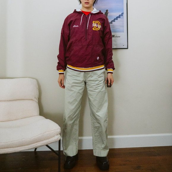 90s Varsity Half Zip Windbreaker Pullover - Picture 2 of 5